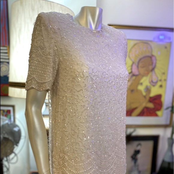New Brilliante BY JA Dress 100% Silk Size Small Retro Vintage Inspired - Picture 6 of 12